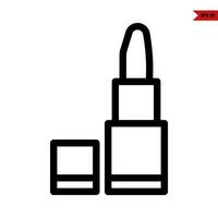 lipstick line icon vector