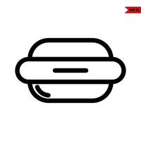 icono de línea de hamburguesa vector