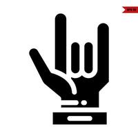 hand glyph icon vector