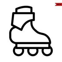 roller skate line icon vector