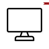 computer line icon vector