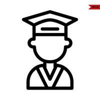 people graduate line icon vector