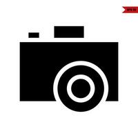 camera glyph icon vector