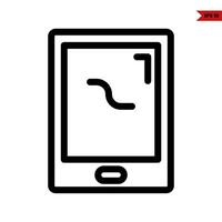 smartphone line icon vector