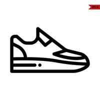 icono de línea de zapatos vector