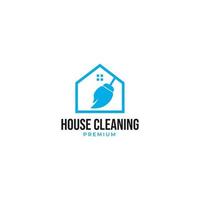 Vector house cleaning logo design concept illustration idea