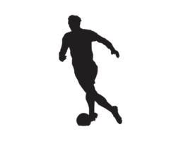 silhouette de une football joueur png