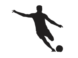 silhueta do uma futebol jogador png