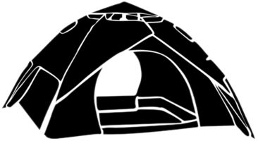 Silhouette Of Camping Tent png