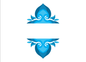 blauw water ornament grens ontwerp png