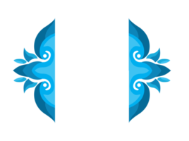 blauw water ornament grens ontwerp png