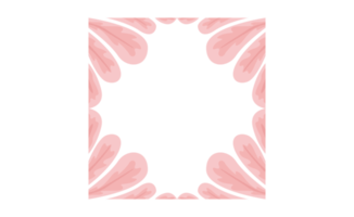 Pink Flower Petal Ornament Border Design png