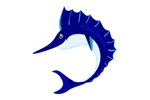 Cute Animal - Blue Marlin fish png