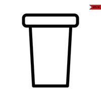 glass line icon vector