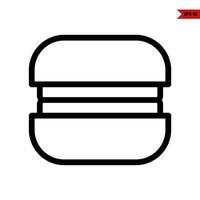 icono de línea de hamburguesa vector