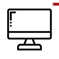 computer line icon vector