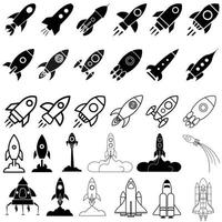 Space Rocket icon vector. Space Craft illustration sign. Shuttle symbol or logo. vector