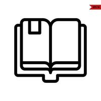 open book line icon vector