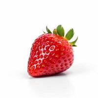 Red sweet strawberry isolated. Illustration AI Generative photo