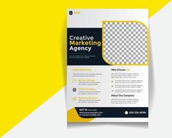 modern business flayer a4 size creative marketing agency business flayer. vector