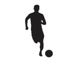 silhouet van een voetbal speler png