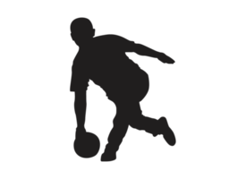 silhouette de une bowling Balle joueur png