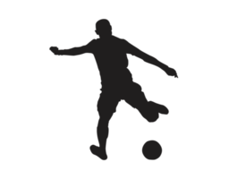 silhouette de une football joueur png