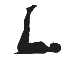 silhouette de femme Faire yoga pose png