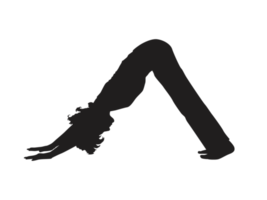 Silhouette Of Woman Doing Yoga Pose png