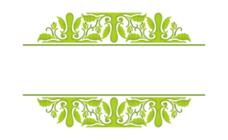 verde foglia flora ornamento confine design png