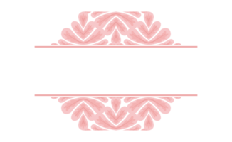 Pink Flower Petal Ornament Border Design png