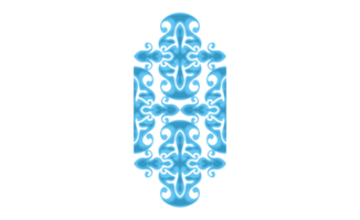 Blau Strudel Wasser Welle Ornament Rand Design png