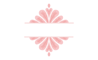 Pink Flower Petal Ornament Border Design png