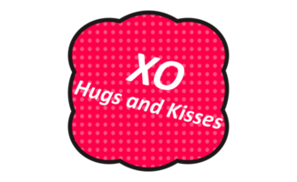 abreviação - xo - abraços e Beijos png