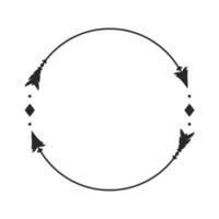 Hipster Circle arrow frame arrows in boho style tribal arrows vector