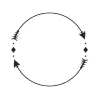 Hipster Circle arrow frame arrows in boho style tribal arrows vector