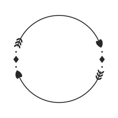 Hipster Circle arrow frame arrows in boho style tribal arrows