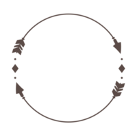 hipster círculo seta quadro, Armação Setas; flechas dentro boho estilo tribal Setas; flechas png