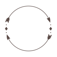 hipster circulo flecha marco flechas en boho estilo tribal flechas png