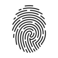 fingerprint icon Signature concept for password encryption. to protect information vector