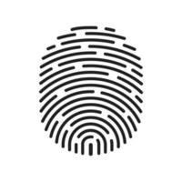 fingerprint icon Signature concept for password encryption. to protect information vector