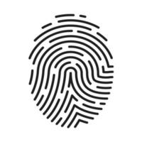 fingerprint icon Signature concept for password encryption. to protect information vector