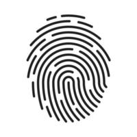 fingerprint icon Signature concept for password encryption. to protect information vector