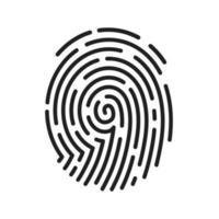 fingerprint icon Signature concept for password encryption. to protect information vector