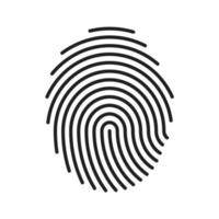 fingerprint icon Signature concept for password encryption. to protect information vector