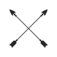 Hipster arrow cross in boho style tribal arrows vector