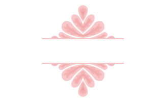 Pink Flower Petal Ornament Border Design png