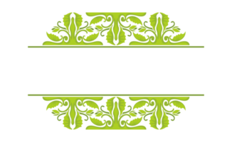 vert feuille flore ornement frontière conception png