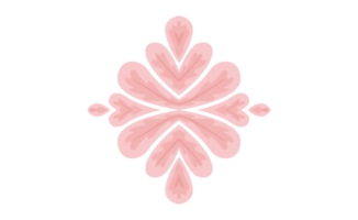 Pink Flower Petal Ornament Design png