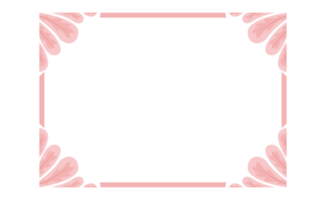 Pink Flower Petal Ornament Border Design png